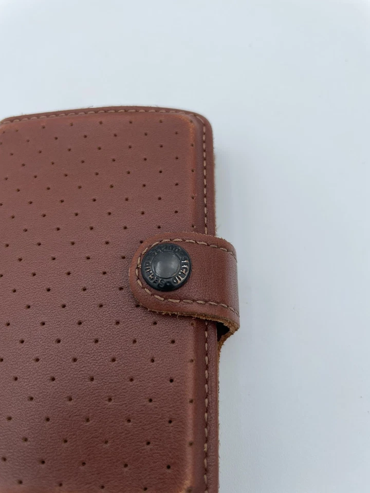 Secrid Mini Wallet Genuine Leather Perforated Cognac RFID Safe Card Case 12 Card - Image 3 of 4