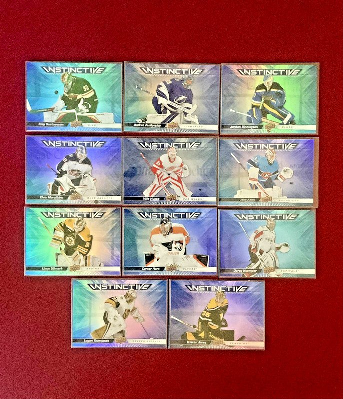 2023-24 Upper Deck Series 2 Hockey - 11 Card Lot - Instinctive Goalies Inserts
