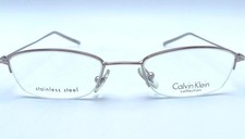 Calvin Klein Eyeglasses Glass Frames Metal Silver Italy 135 441 596 MSRP 199
