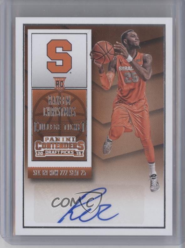 2015 Contenders Draft Picks Rakeem Christmas (Orange Jersey) Rookie Auto RC 7i2