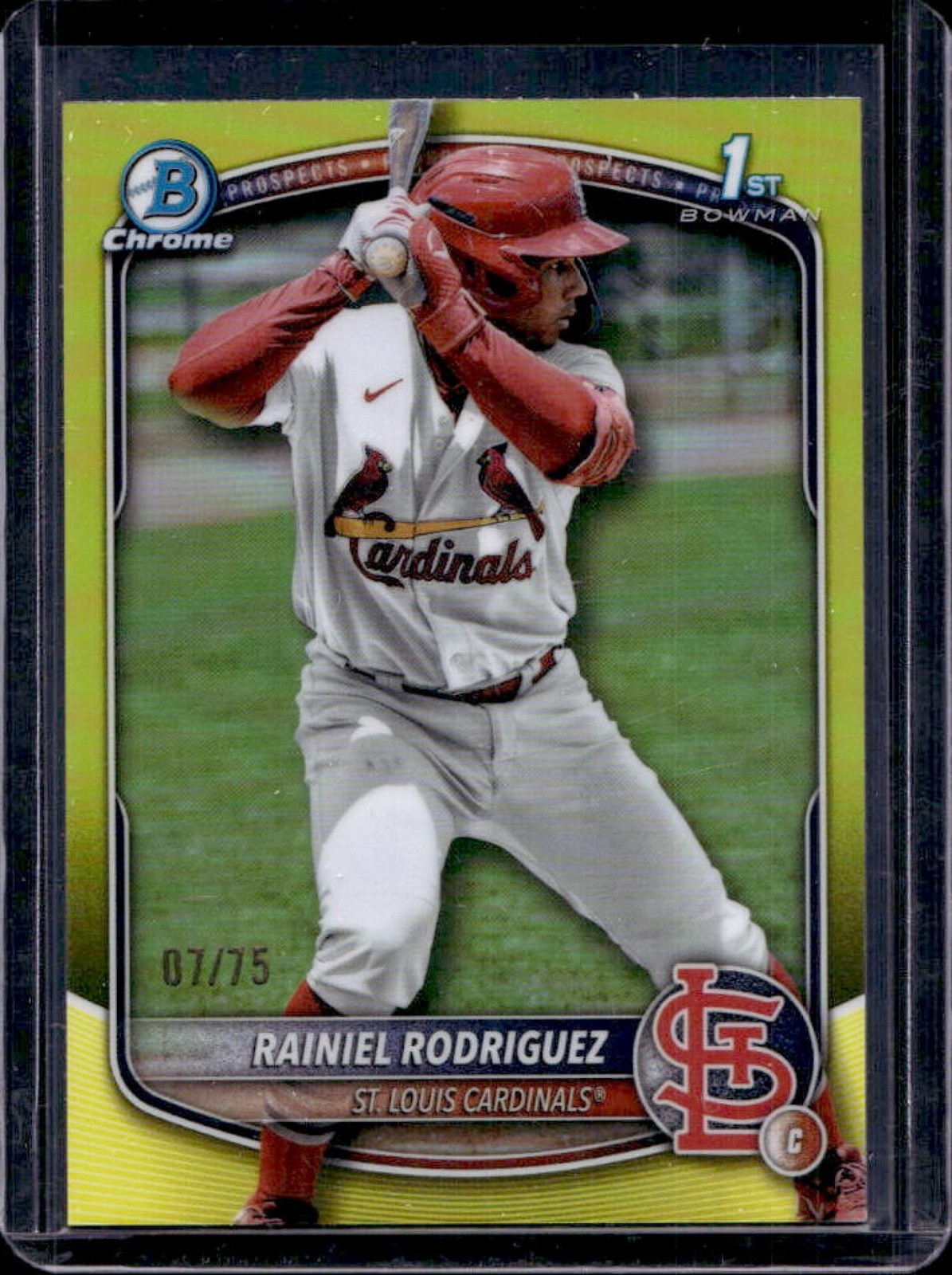 2025 Bowman Chrome Sapphire Rainiel Rodriguez Yellow Refractor 1st #7/75