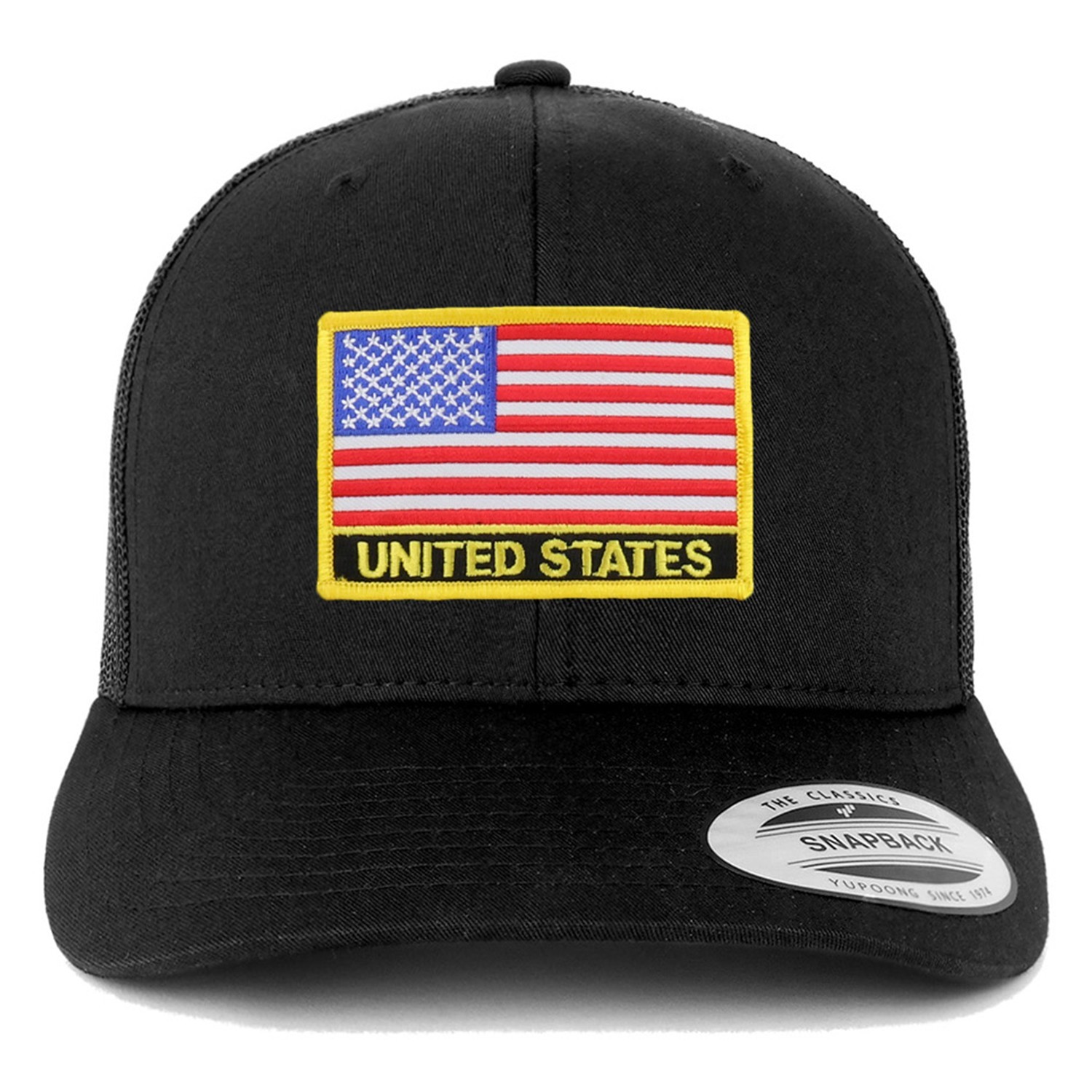 Flexfit XXL United States Flag Retro Trucker Mesh Cap  - Fre