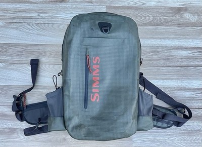 Simms Dry Creek Z Backpack Waterproof Submersible T-Zip Pack Olive Green 25 Ltr