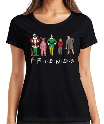 Friends Weihnachtsfilme Cartoon - Weihnachten Christmas Xmas Damen T-Shirt