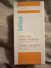 NEW Bliss Bright Idea Vitamin C Tri-peptide Collagen Protecting Serum 1 Fl Oz