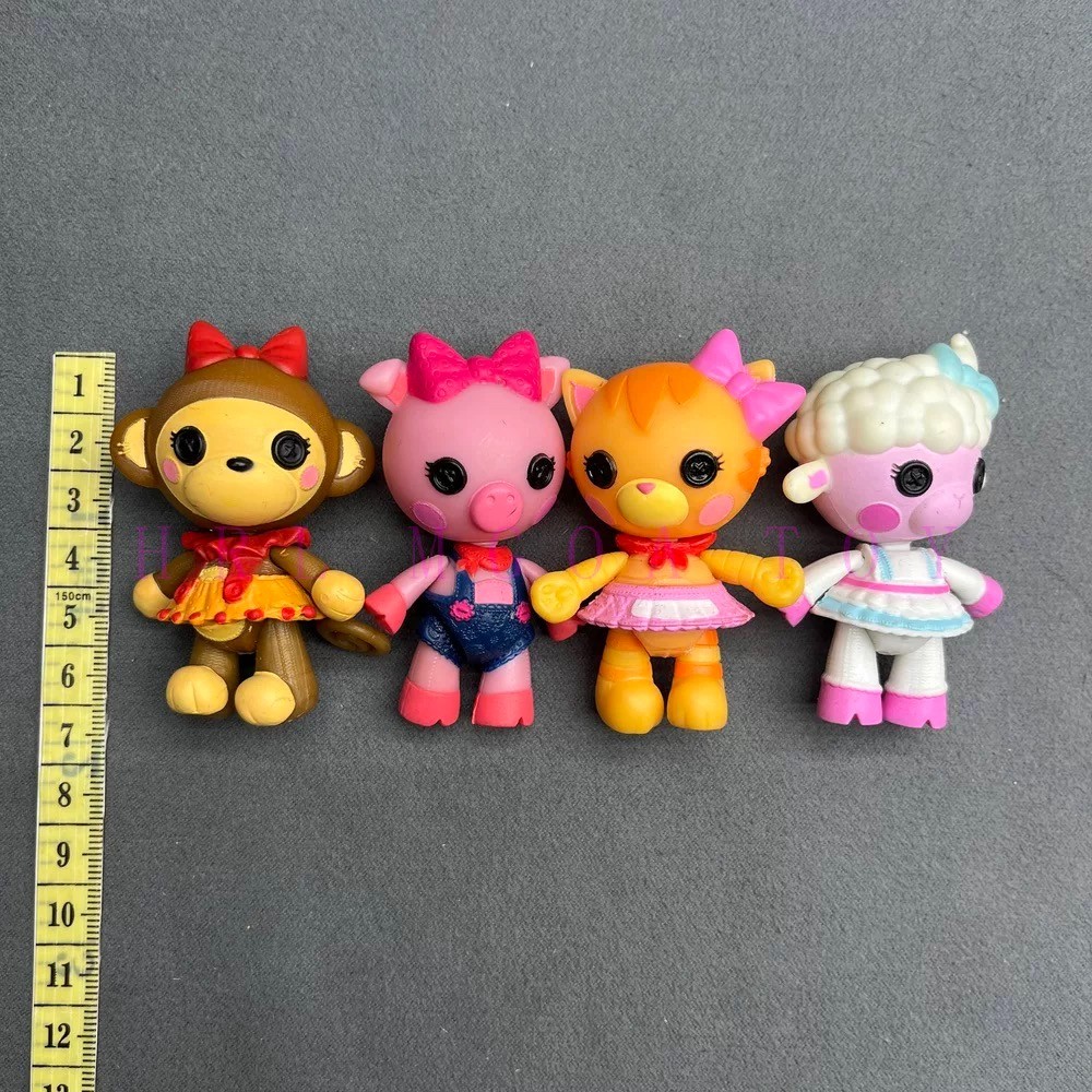 Lot of 4 Lalaloopsy Mini Pet Pals, Purrty Kitty, Tickles B Nana
