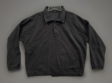 John Galt Womens Collared Oversized Sweatshirt Black Cropped OS Brandy Melville