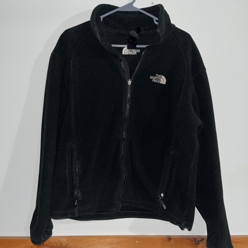 The North Face Jacket Womens Small Black Fleece Full Zip Hiking Casual Preppy *