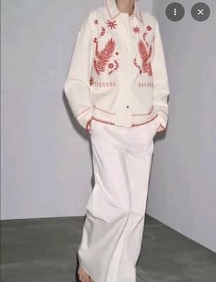 Zara Women Collection Embroidery Jacket Size M
