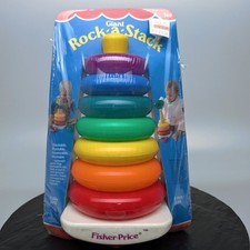 Fisher Price Giant Rock A Stack 740 Plastic Stackable Ring Toy Vintage Sealed