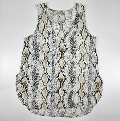 NWT Express One Eleven Snake Print Soft Jersey Tank Top Sleeveless V-Neck Medium
