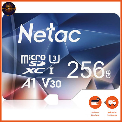 Speicherkarte 256GB Micro SD A1 U1 C10 V10 600X UHS-I bis 90MB/s Kamera