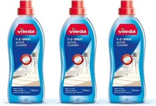 Vileda 1-2 Spray Active Cleaner, 3 Pack of 750ml Streak-Free Floor Solution 5.75 per litre