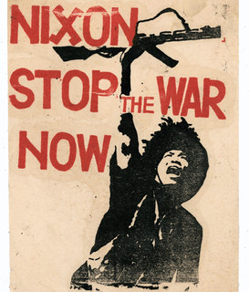 NIXON STOP THE WAR! 1960's Original 7 x 10" ORIGINAL VIOLENT PROTEST BROADSIDE
