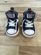 Infant Converse All Star Chucks Navy Gray Size 3 Pre-owned