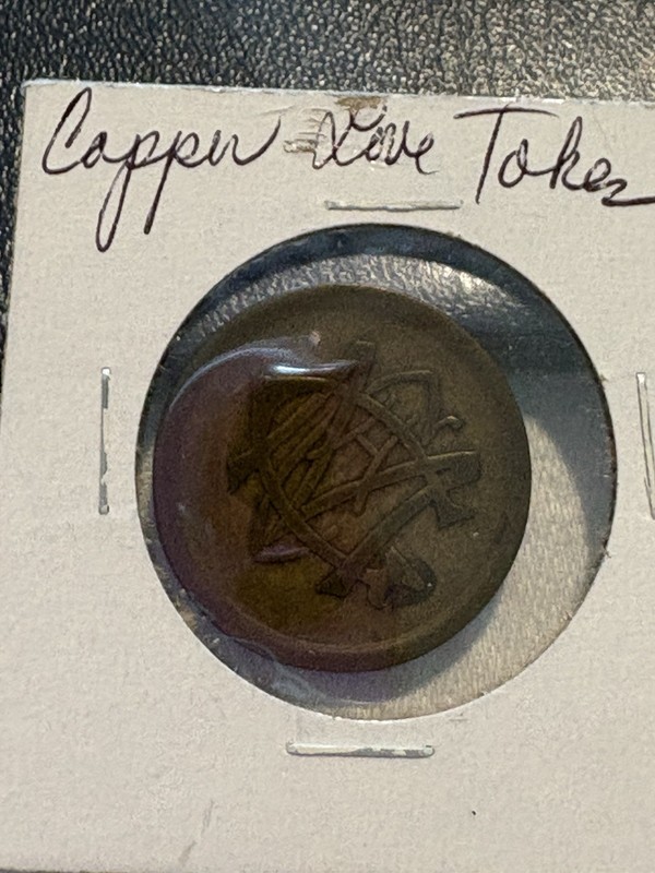 Vintage Love Token Coin: Monogram
