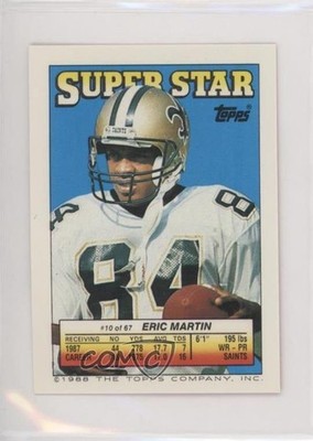 1988 Super Star Sticker Back Cards Eric Martin Andre Tippett ( 253) #10 HOF 8d2