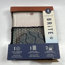 Scotch-Brite 3M Foam Mesh Scrubber Reusable 4 Quick Dry Non-Scratch Scrub Sponge