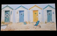 Kathryn weiß handverziert Leinwand Box Druck Strand Hütten Meer Küste