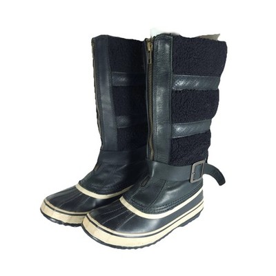 Sorel Women's Helen Of Tundra II US7 Black Leather Waterproof Winter Boots  
