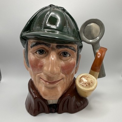 Royal Doulton The Sleuth Toby Jug D6631 1972 England Art Pottery Sherlock Holmes