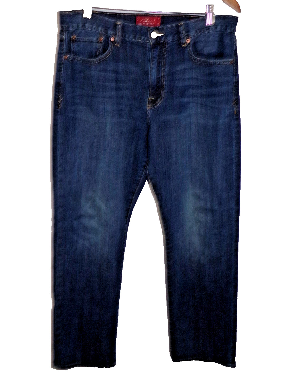 Lucky Brand Mens 429 Classic Straight 34x30 Dark Wash Denim 