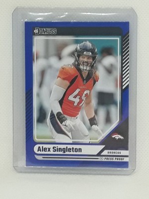 Alex Singleton 2024 Donruss - Press Proof Blue #231 - Denver Broncos