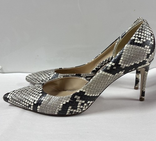 Escarpins J.Crew Lucie D’Orsay – Cuir Imprimé Serpent – Taille US 7 (pointure 37-38 Environ) – Talon Haut – Neuf Sans Emballage