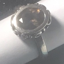 , Sterling Silver Ring With CITRINE GEMSTONE .