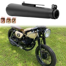 Black Slip-On Motorcycle Exhaust Muffler Pipe Silencer For Suzuki TU250 TU250X