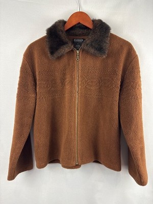 Barrage Authentic Brown Fur Zip Up Coat