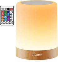 Auxmir Nachttischlampe Led 13 Farben Touch Lampe Dimmbar Usb Fernbedienung