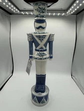 Dillard’s Southern Living LARGE Blue White Chinoiserie Nutcracker 17.75” NWT