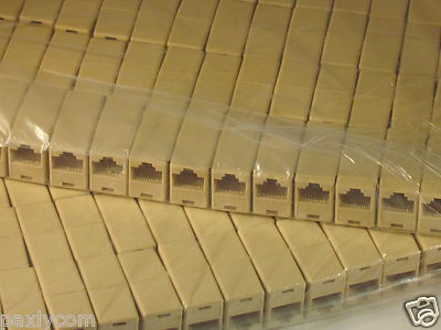 100 X RJ45 Coupler CAT5 CAT6 5E 8P8C Network Ethernet Connector Adapter Joiner