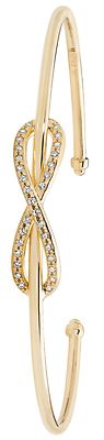 Damen-Armreif 9 kt Gelbgold Infinity Vergissmeinknoten 4,55 gr 7 Zoll gepunzt NEU **