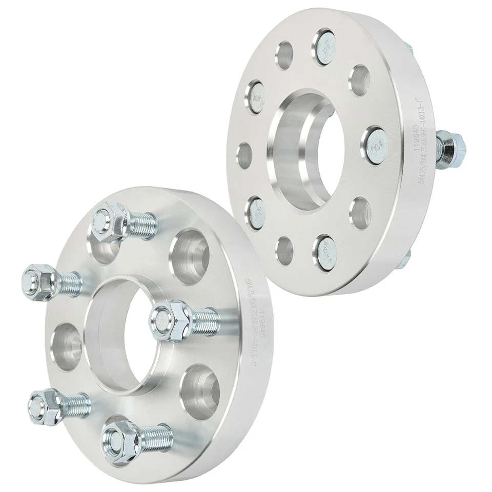 2Pcs 1" 25mm 5x4.75 Hubcentric Wheel Spacers For Chevrolet Equinox Impala Camaro Foto 2 de 4