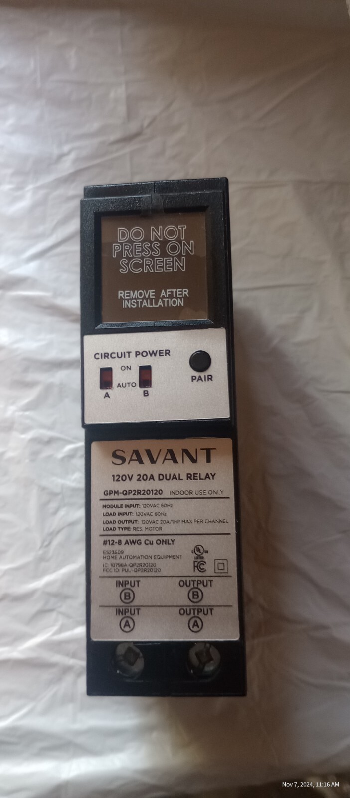 Реле Savant Duel 20 А с трансформатором тока PON