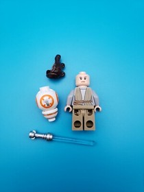 Lego Star Wars Minifigure Rey - Dark Tan Tied Robe, BB-8 Astromech Droid 75192!