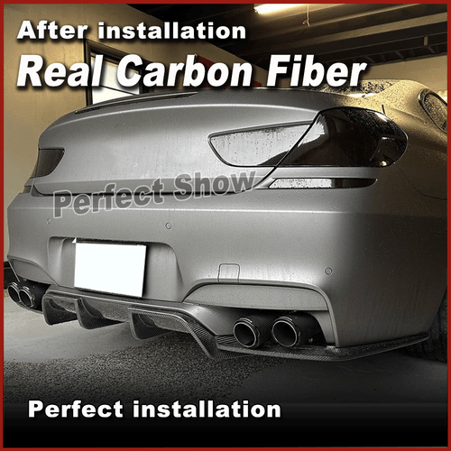 Fit For BMW F06 F12 F13 M6 2013-2019 REAL Carbon Front Lip Rear diffuser Bodykit - Picture 10 of 13