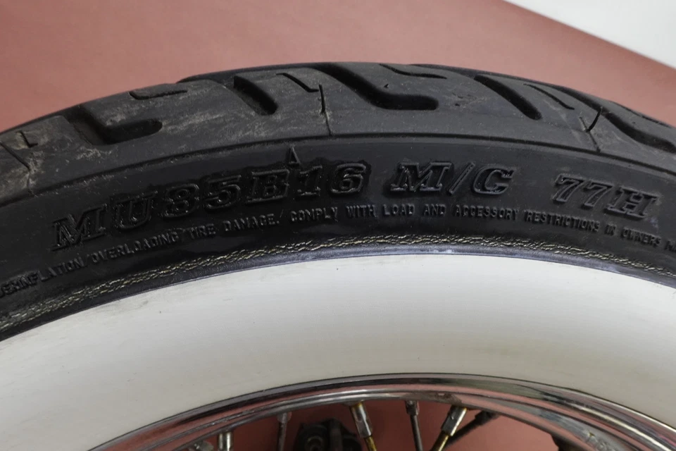 2000-2011 Harley Davidson Heritage Softail FLSTC Rear DUNLOP Tire Rim Wheel - Image 4 of 4
