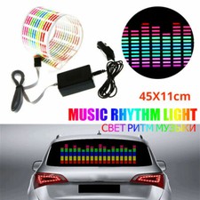 17.7 X 4.3 Rgb Car Music Rhythm Led Light Sound Activated Equalizer Sticker