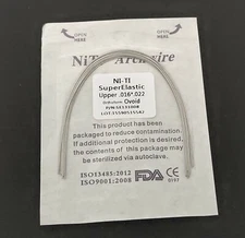 Dental Orthodontic Rectangular Super Elastic Niti Arch Wire Bows Ovoid Form 
