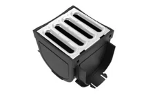 RELN Storm Drain 5 in. x 5 in. Metal 4-Way Connector with Galvanized Grate