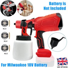 1000ML Cordless Wall Paint Sprayer Electric Spray Gun for Milwaukee 18V battery