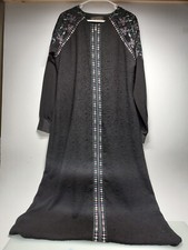 Almorjana Long Black Embellished Dress Size 3 RK19