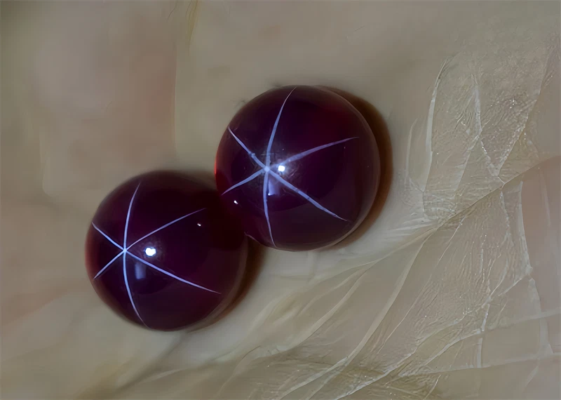 Top Quality Pigeon Blood Red Round Bead Star Ruby Lab-Created AAAA+ Loose Gems - Image 4 of 4
