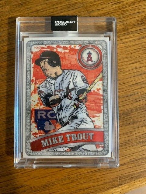 2020 TOPPS PROJECT 2020 MIKE TROUT #100 BEN BALLER ROOKIE ~
