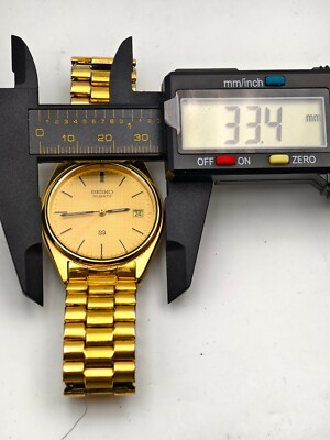 Vintage Seiko Jubliee S2 Quartz Day Date Gold Tone 5Y22-8A08