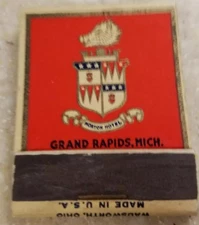 Morton Hotel Grand Rapids Michigan vintage matchbook a24