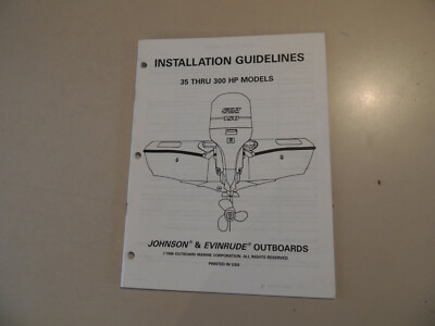 Johnson Evinrude 35 - 300 hp Installation Guidelines 1997